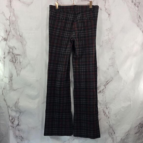 Betabrand Pants Womens Small Plaid Red Black Mid Rise Boot Cut - Picture 1 of 12